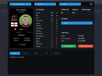 четвертый скриншот из Pro Rugby Manager 2015