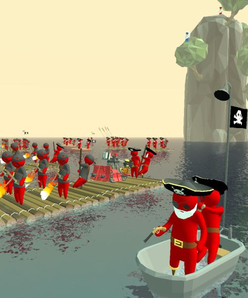 Stupid Raft Battle Simulator