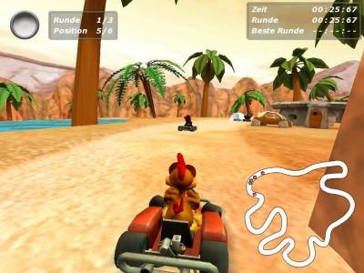 третий скриншот из Moorhuhn Kart 3