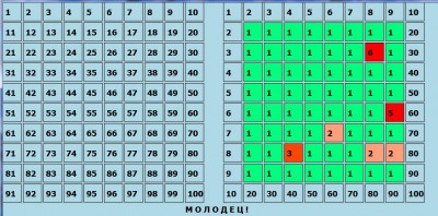 первый скриншот из Умножение V5 (графический выбор ответов)