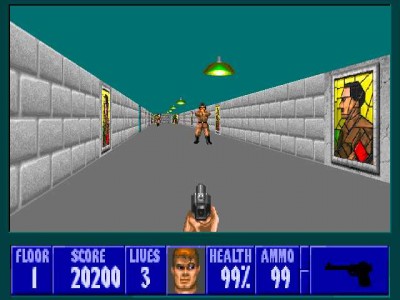 первый скриншот из Wolfenstein 3D - ECWolf + CeeJay's "Shoe Shine" patch