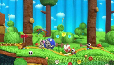 второй скриншот из Yoshi's Woolly World