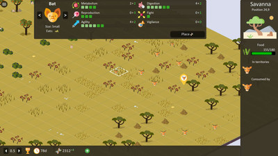 четвертый скриншот из Territory: Animals Genetic Strategy