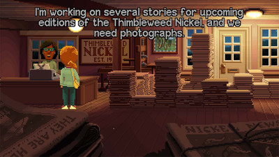 четвертый скриншот из Delores: A Thimbleweed Park Mini-Adventure