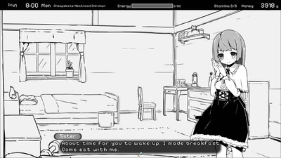 четвертый скриншот из Living With Sister: Monochrome Fantasy
