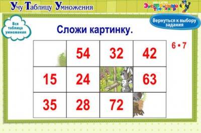 второй скриншот из Изучение таблицы умножения для школьников