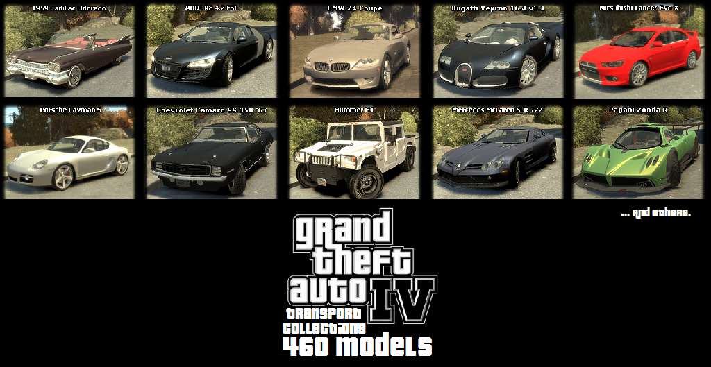 Grand Theft Auto IV Transport collection / 460 моделей транспорта для GTA IV