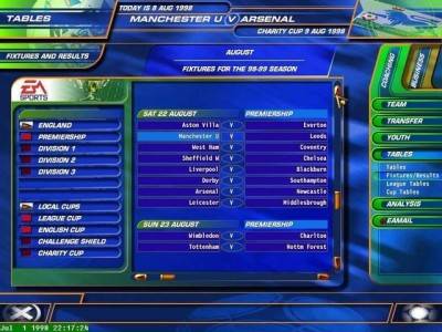 первый скриншот из The F.A. Premier League Football Manager 99
