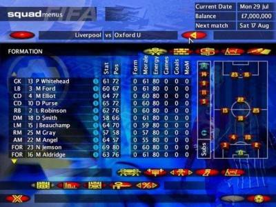 второй скриншот из FIFA Soccer Manager