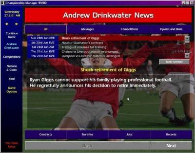 третий скриншот из Championship Manager 00-01