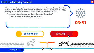 второй скриншот из Trolley Problem, Inc.