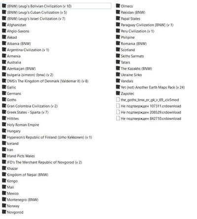 первый скриншот из Страны для Civilization V (53 мода)