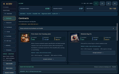 второй скриншот из AI Dev Tycoon